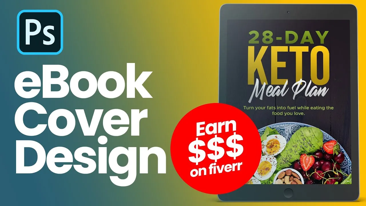 How to create eBook Cover Design in Photoshop and how to sell eBook 