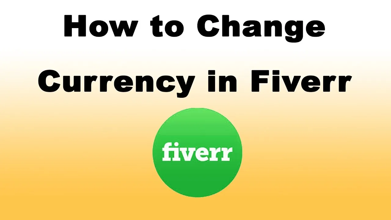 How to Change Currency on Fiverr  YouTube