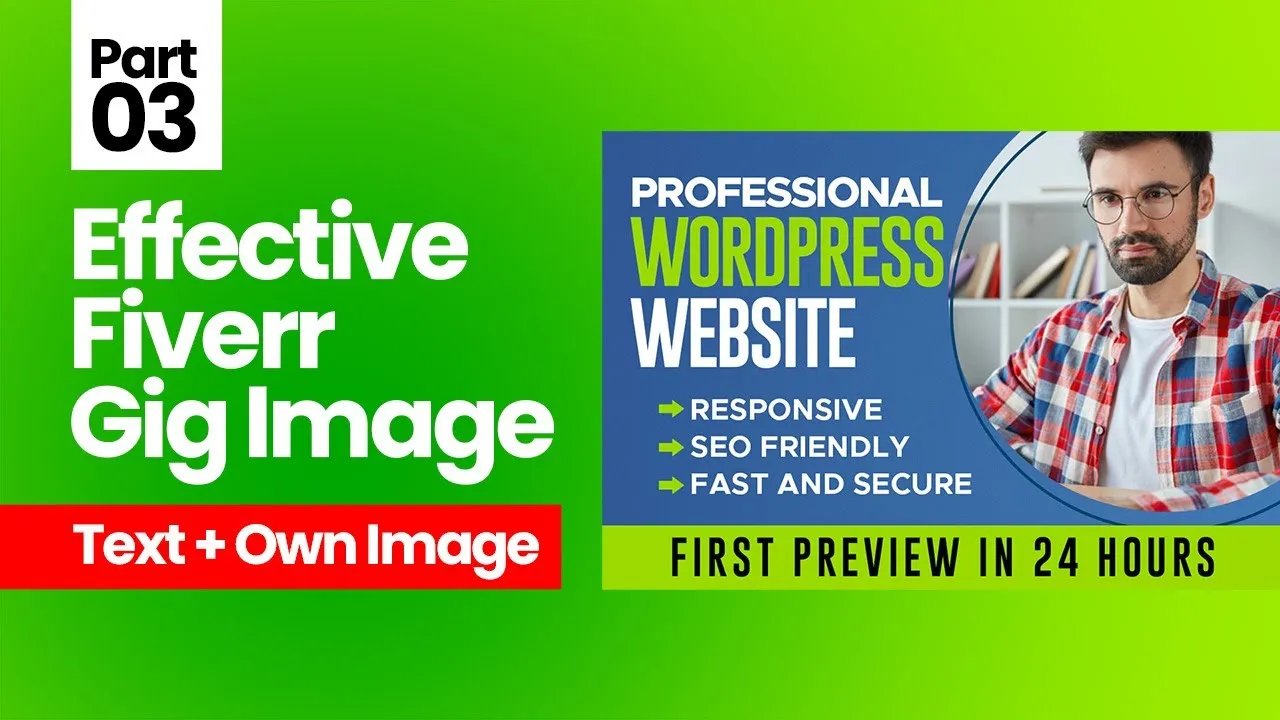 How to Make Effective Fiverr Gig Image for Wordpress Services  YouTube