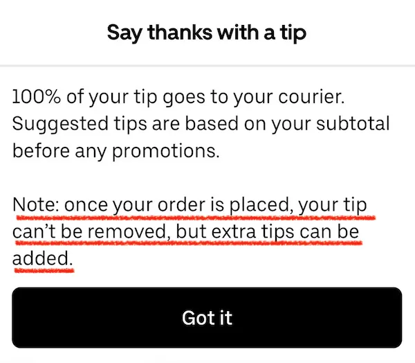 The end of tip baiting on Uber Eats Customers cant lower tips in some 