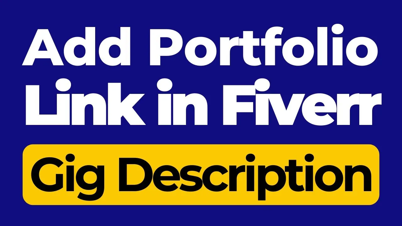 How to Add Portfolio Link in Fiverr Gig Description  YouTube