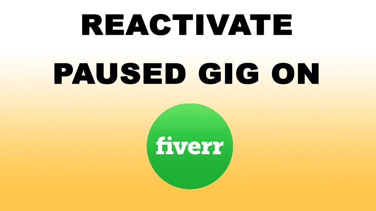 How to Reactivate Paused Gig on Fiverr  YouTube