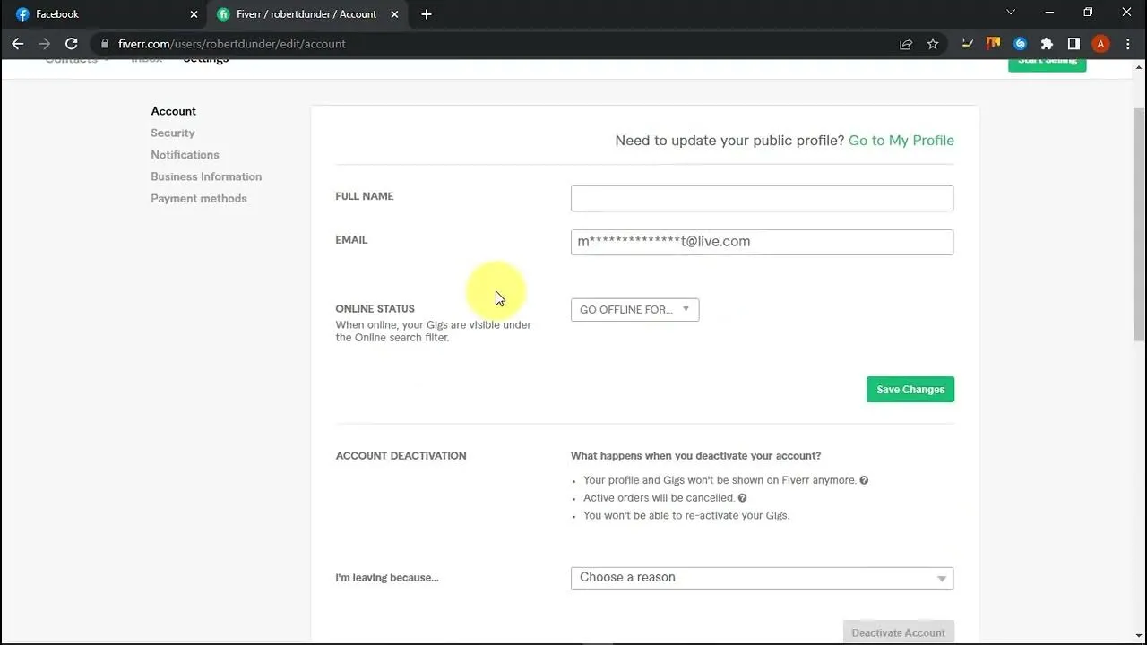 How To Deactivate or Delete Fiverr Account  YouTube
