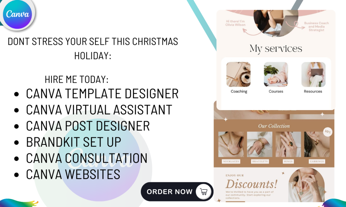 I Will Be Your Canva Pro Virtual Assistant: Designing Stunning Canva Templates and Flyers for Christmas