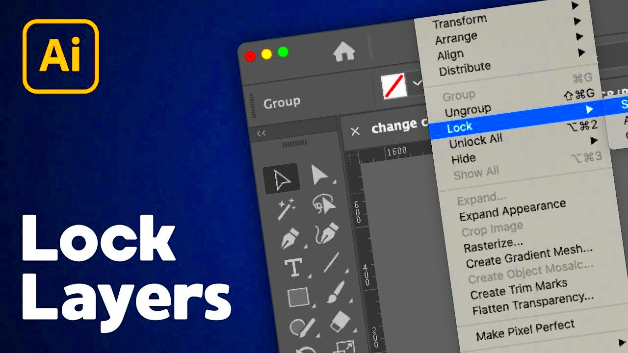 How to Lock  Unlock Layers in Illustrator  YouTube