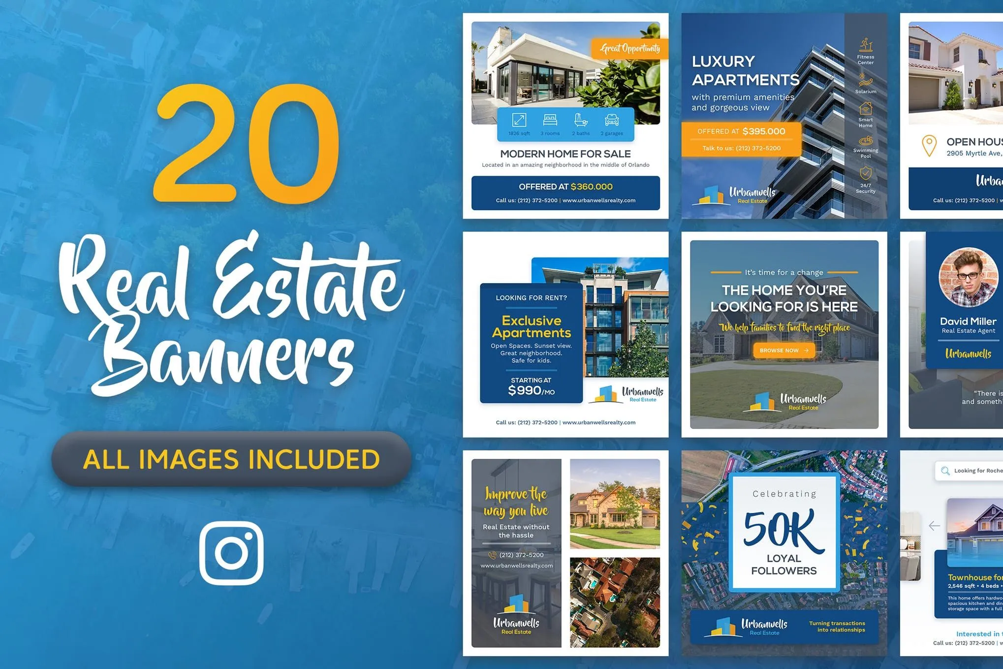 Real Estate Banners de brandifystudio en Envato Elements  Real estate 