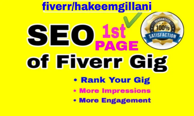 Promote your fiverr gig by seo by Hakeemgillani  Fiverr