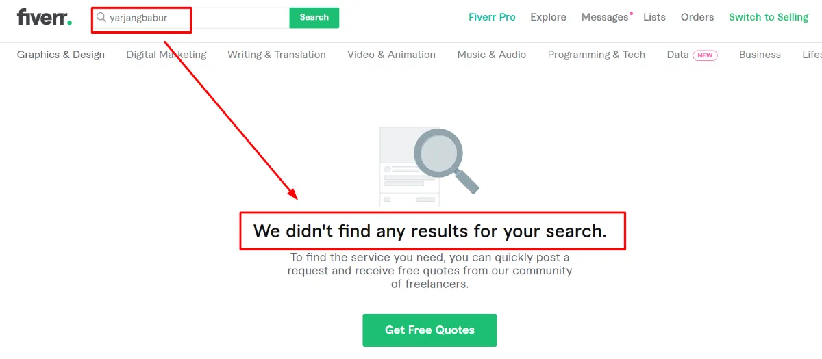 Account not appearing in search results  Starter Questions  Fiverr 