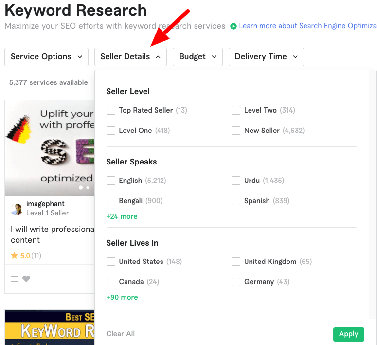 How to Review Sellers on Fiverr