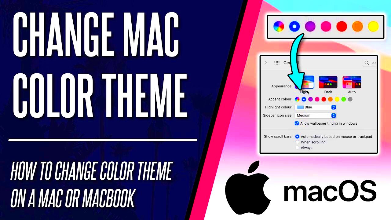 How to Change Color Scheme on a Mac or MacBook  YouTube