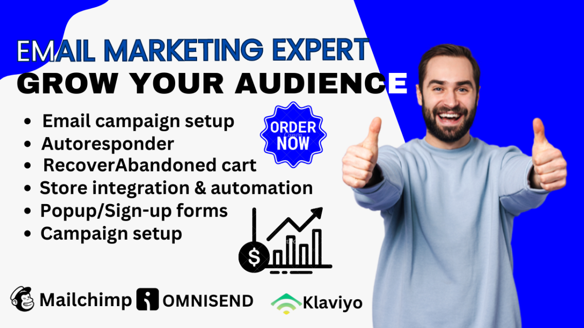 I Will Create Editable Email Marketing Flow for Your Shopify Store Using Omnisend & Klaviyo