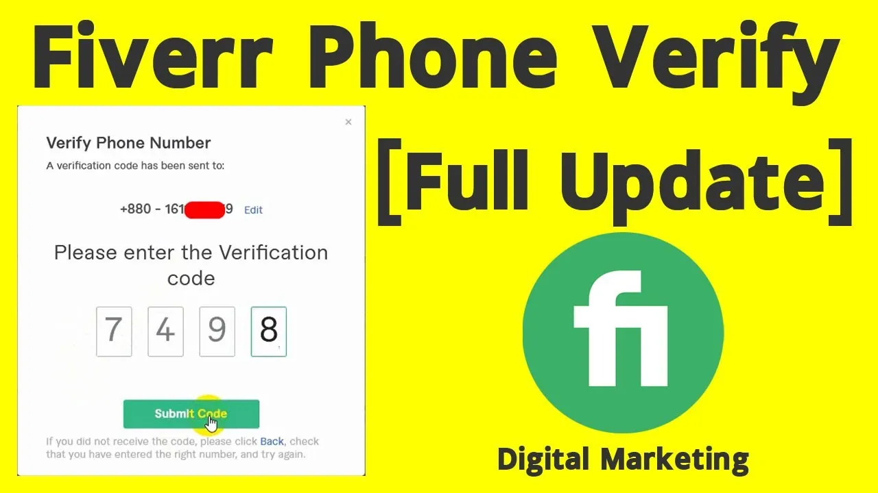 How to verify fiverr phone Number  Fiverr Phone Verification  YouTube