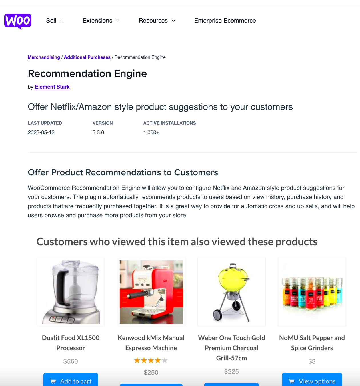 WooCommerce Recommendation Engine