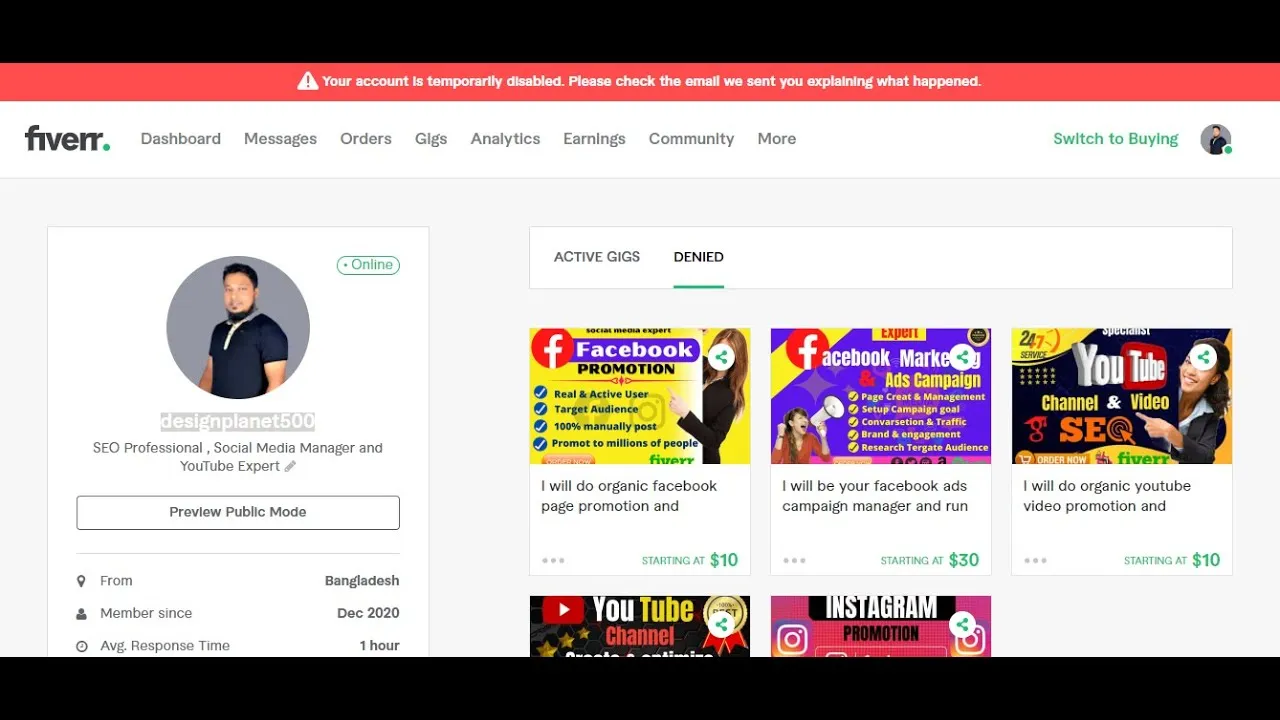 How To Recover Your Fiverr Disable Account 2022 Fiverr Disabled 