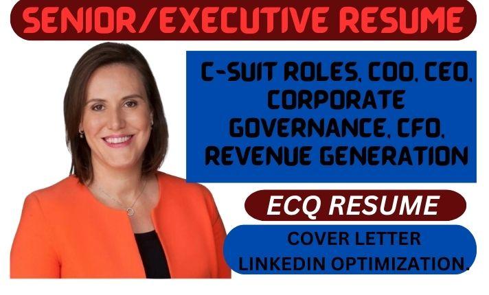 I Will Write a Senior Executive Resume for CEO, IT Director, ATS, Federal Resume & KSA Response