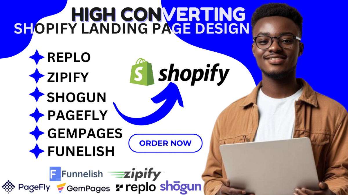 I Will Clone and Set Up Your Product Landing Page on Funnelish, Gempages, Replo, Shogun, or Pagefly