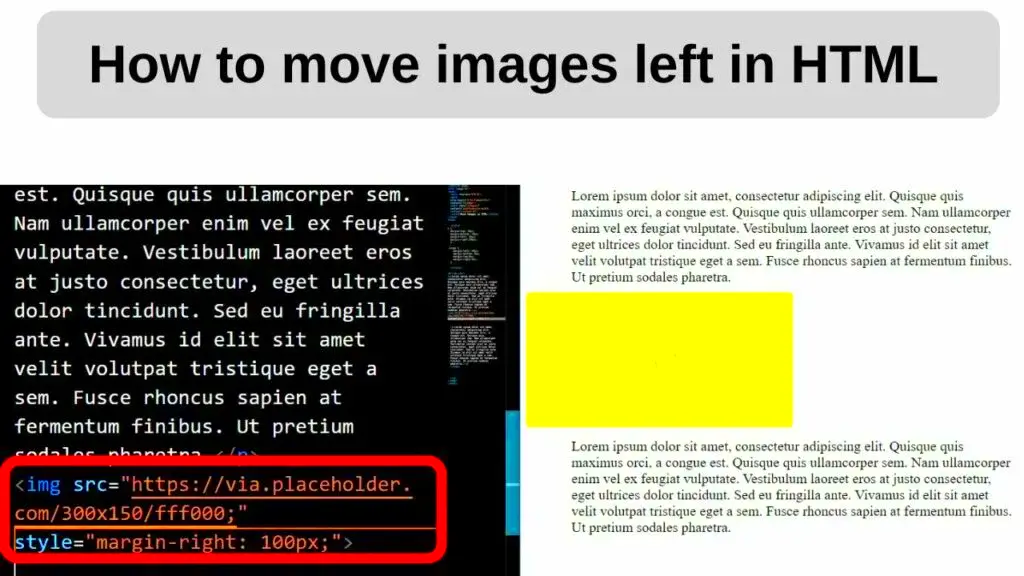 How to Move Images in HTML