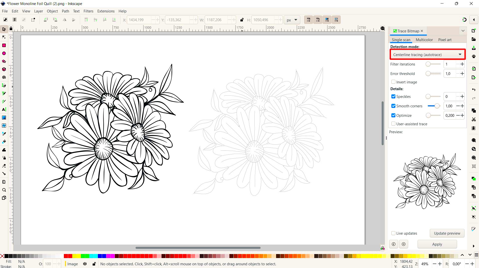 How to Trace in Inkscape Using Single Scan  Design School