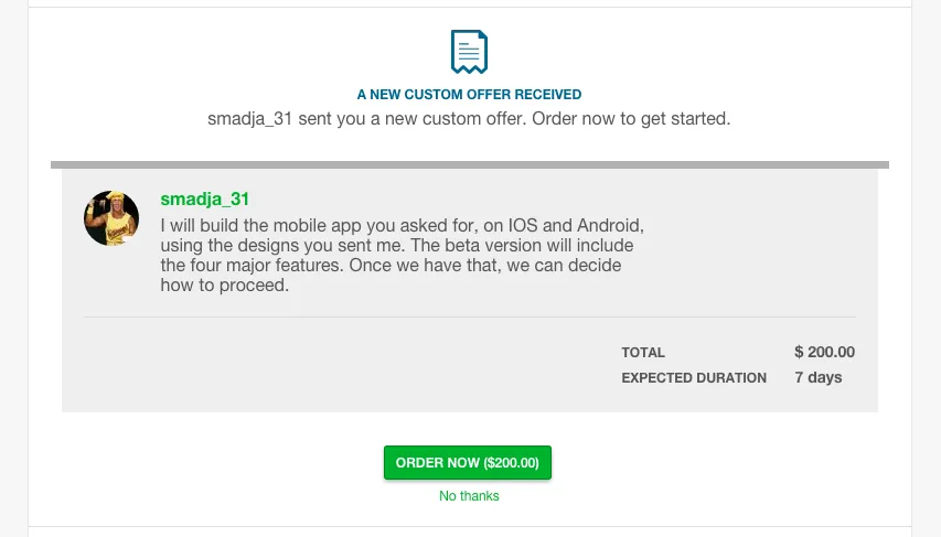 How to Send a Custom Offer on Fiverr