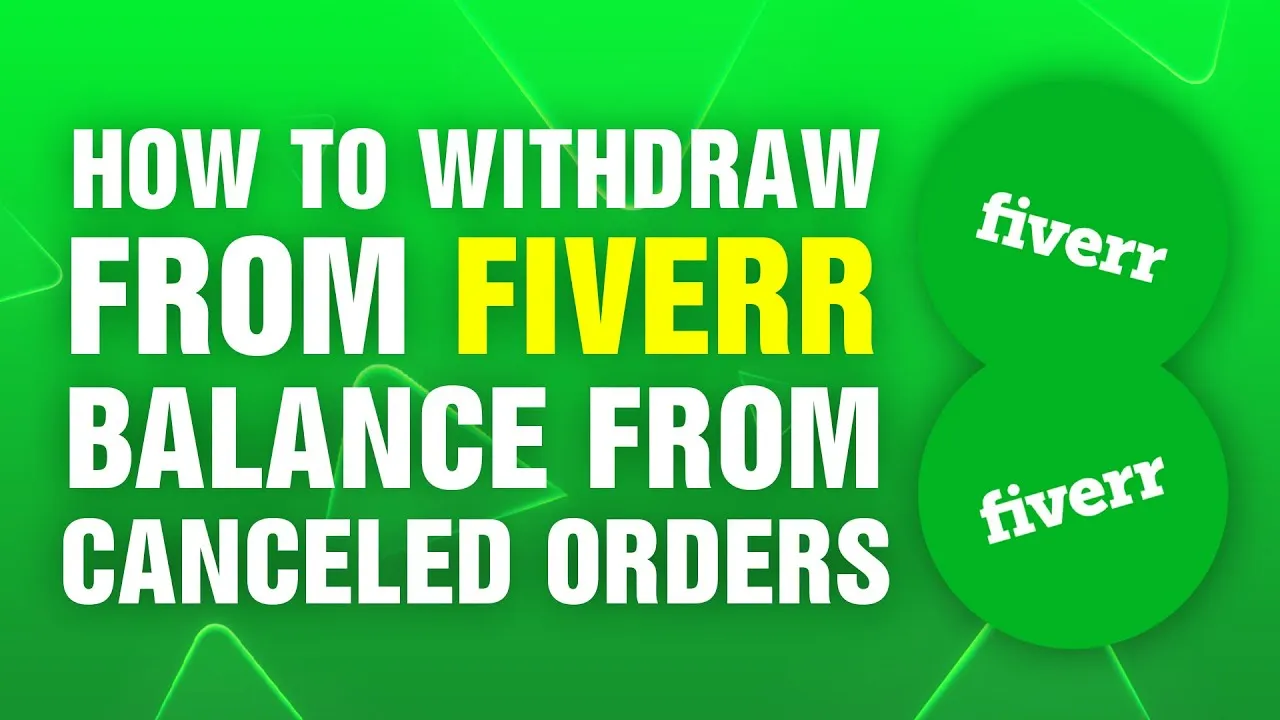 How To Withdraw From Fiverr Balance From Canceled Orders  YouTube