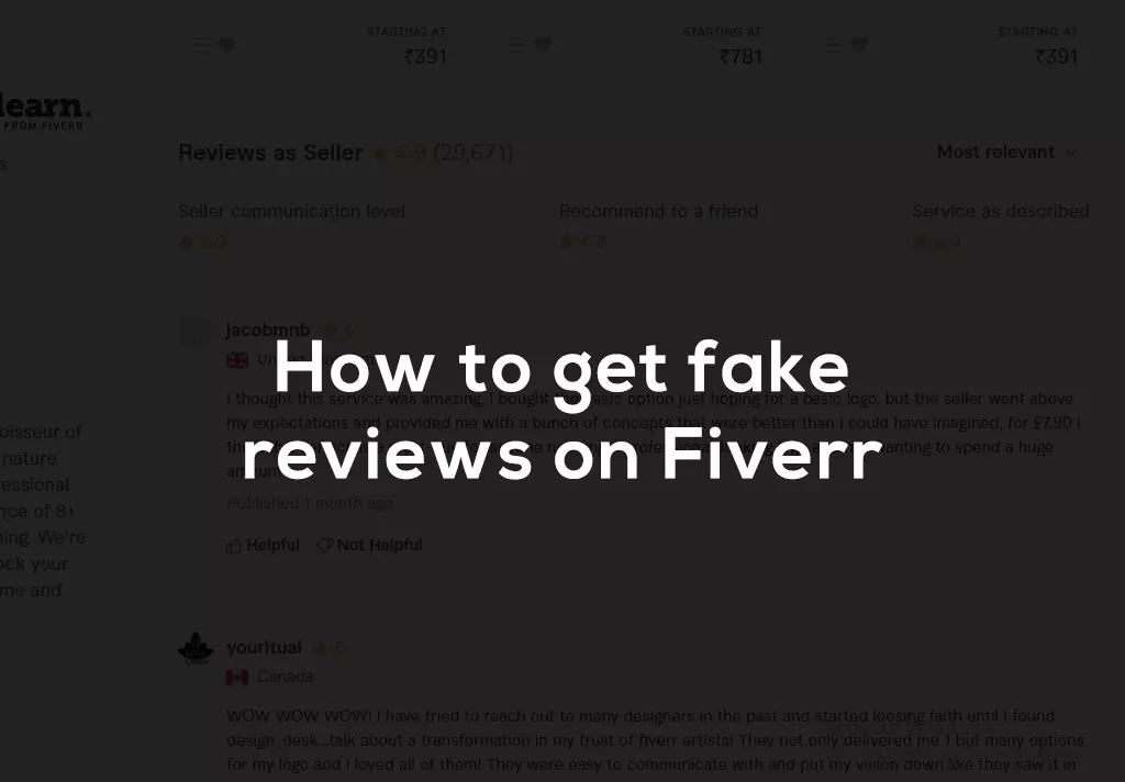 Fake Fiverr reviews Boost rankings in Fiverr 2020  Notam artwork