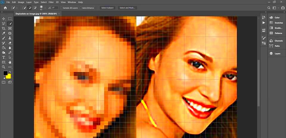 How to Depixelate an Image in Photoshop and Lightroom  Fixipixi