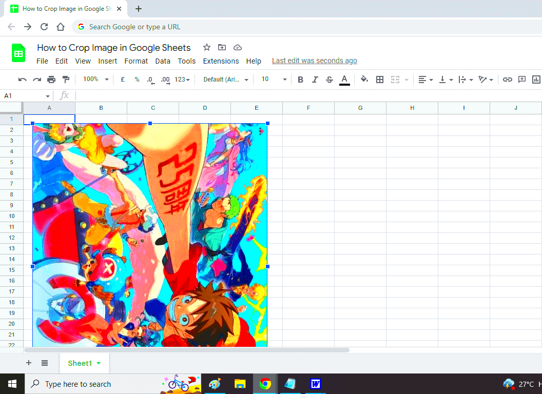 How to Crop Image in Google Sheets  pcsavvycom