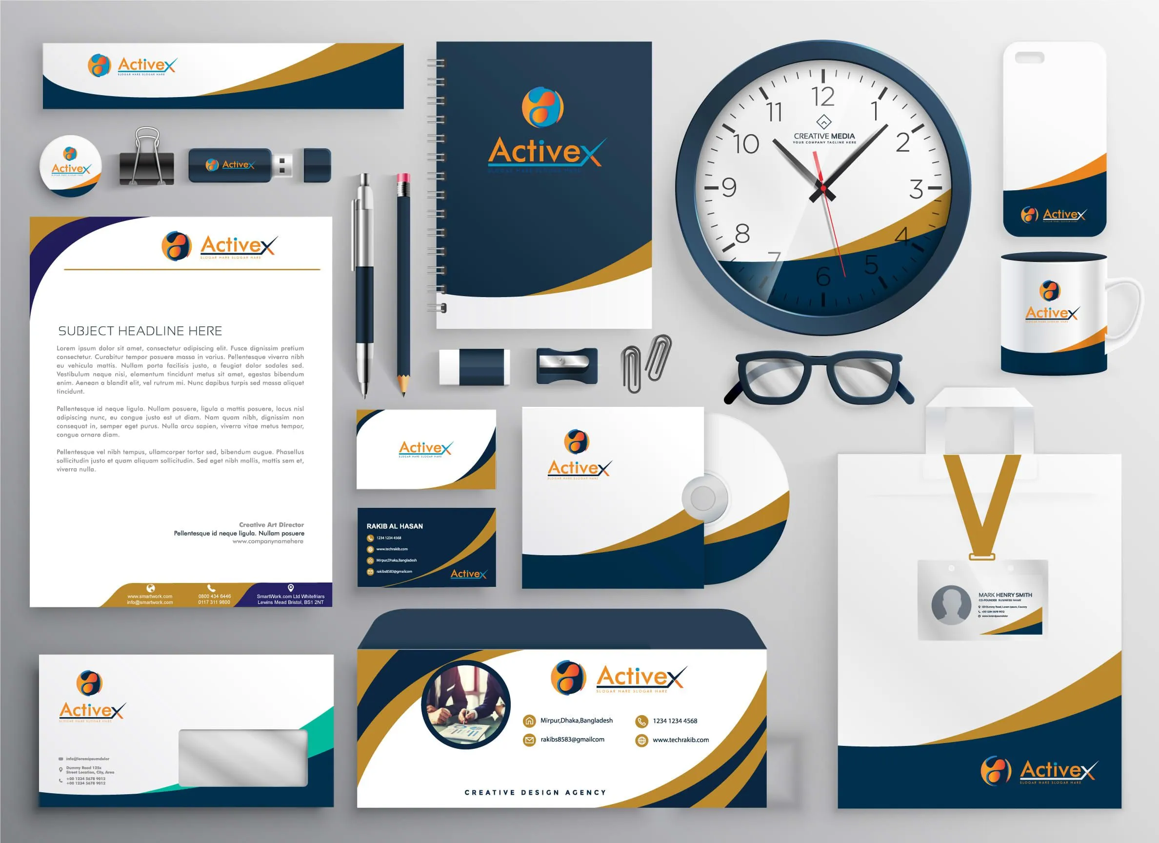 Rakibs8583 I will do full stationery branding identity design for 15 