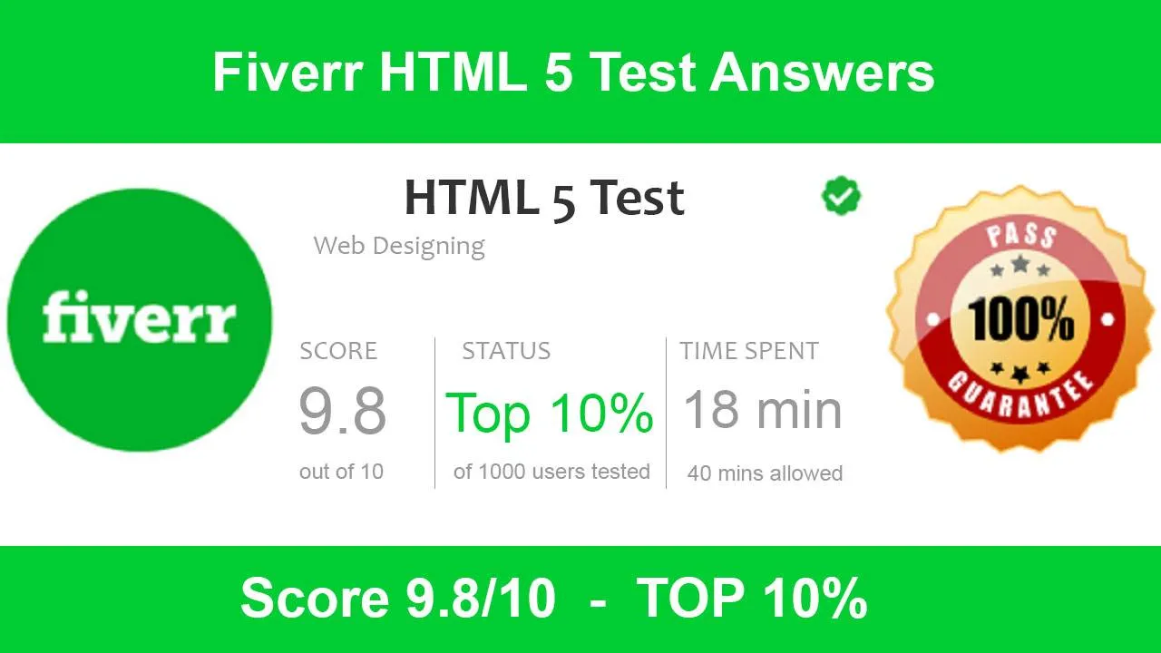 Fiverr HTML5 Test Answers