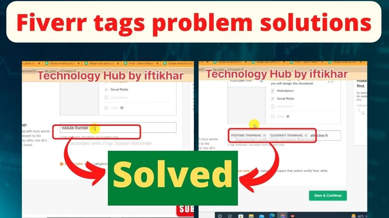 fiverr Gig tags Problem Solved  Tag List Must Contain At Least 1 Tag 