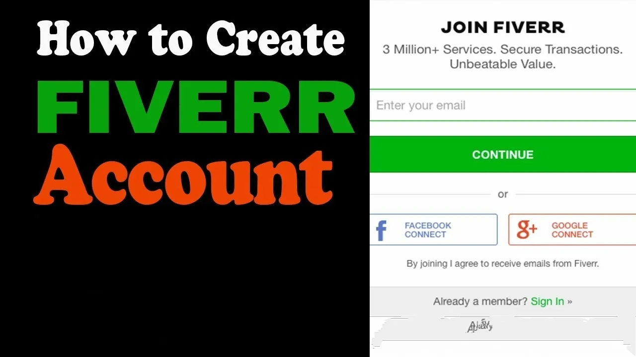 How to create a fiverr Account  YouTube