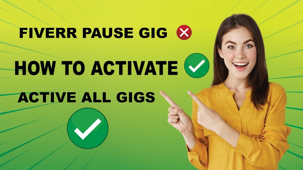 How to activate pause gigs on fiverr  fiverr pause gig kesy active 