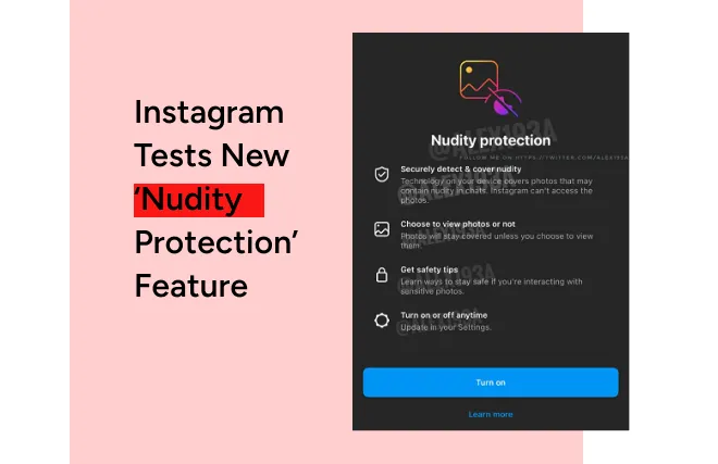 Instagram tests the Nudity Protection feature to Shield Users
