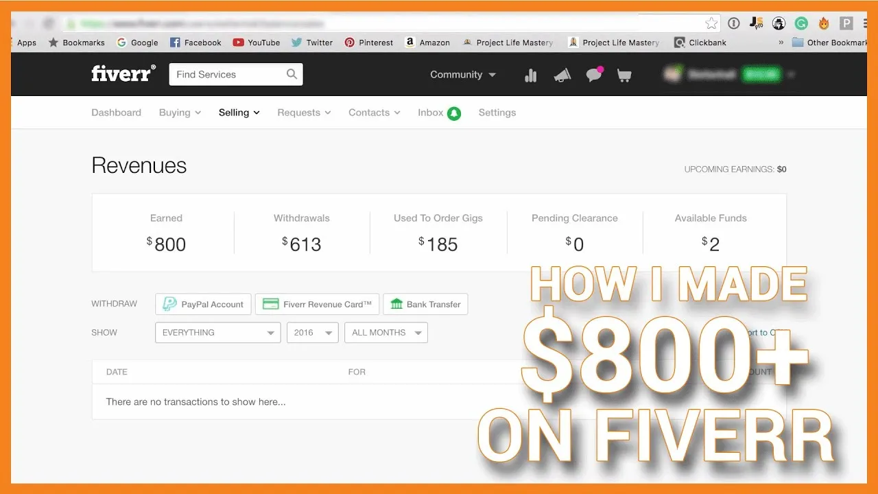How to Deposit Money in Fiverr
