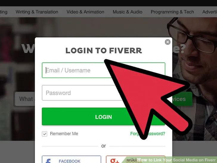 How to Link Your Social Media on Fiverr 11 Steps with Pictures