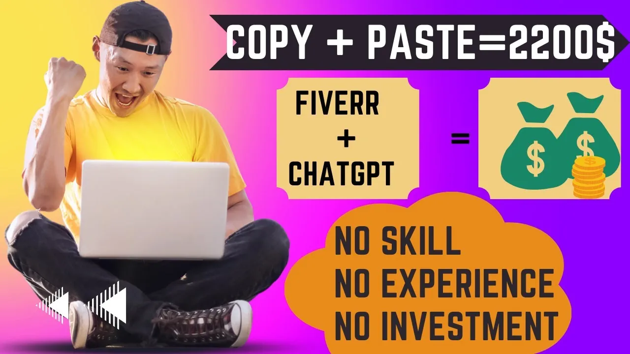 EARN 200  NO SKILL  NO EXPERIENCE  USING FIVERR WITH CHATGPT 