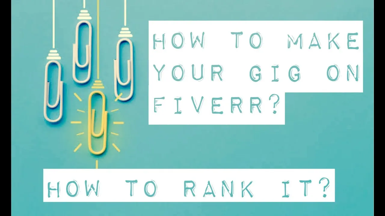 HOW TO MAKE A FIVERR GIG  COMPLETE VIDEO DETAIL  FIVERR  ONLINE 