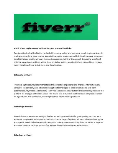 How to Post Something on Fiverr