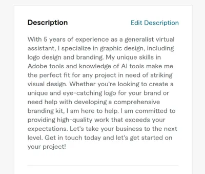 What Should My Fiverr Description Look Like?