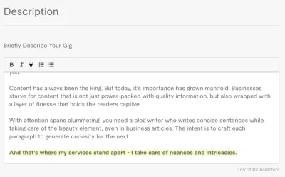 How Many Words Should Your Fiverr Description Be?