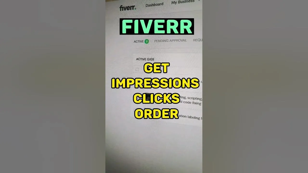 How to get more Impressions Clicks and orders on fiverr fiverr  