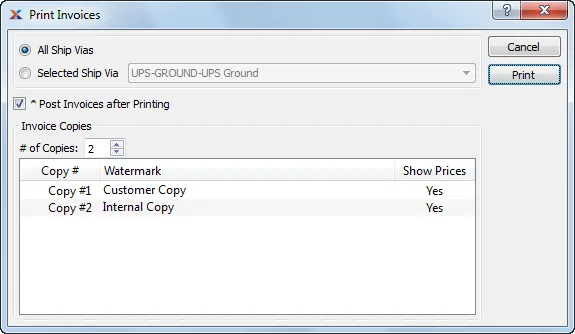 251 Print Invoices