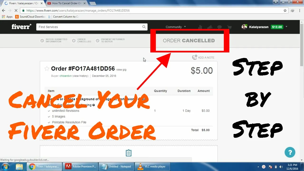 How to Cancel an Order in Fiverr