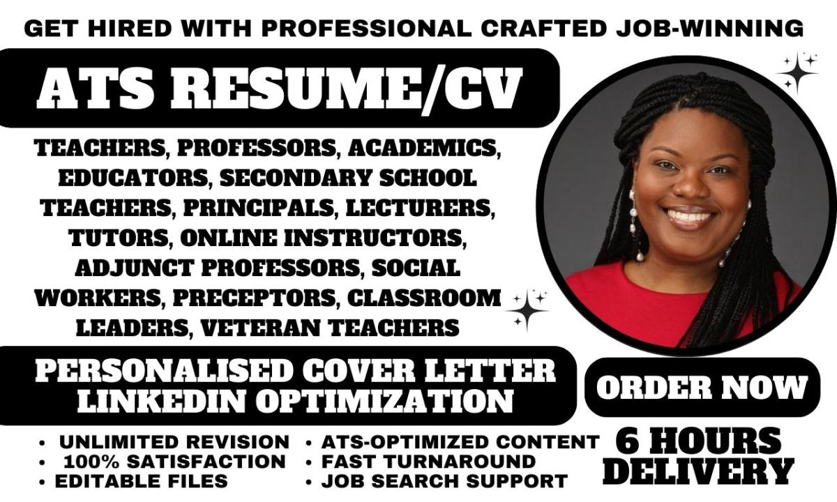 I Will Create a Professional Resume for Educators and Social Workers