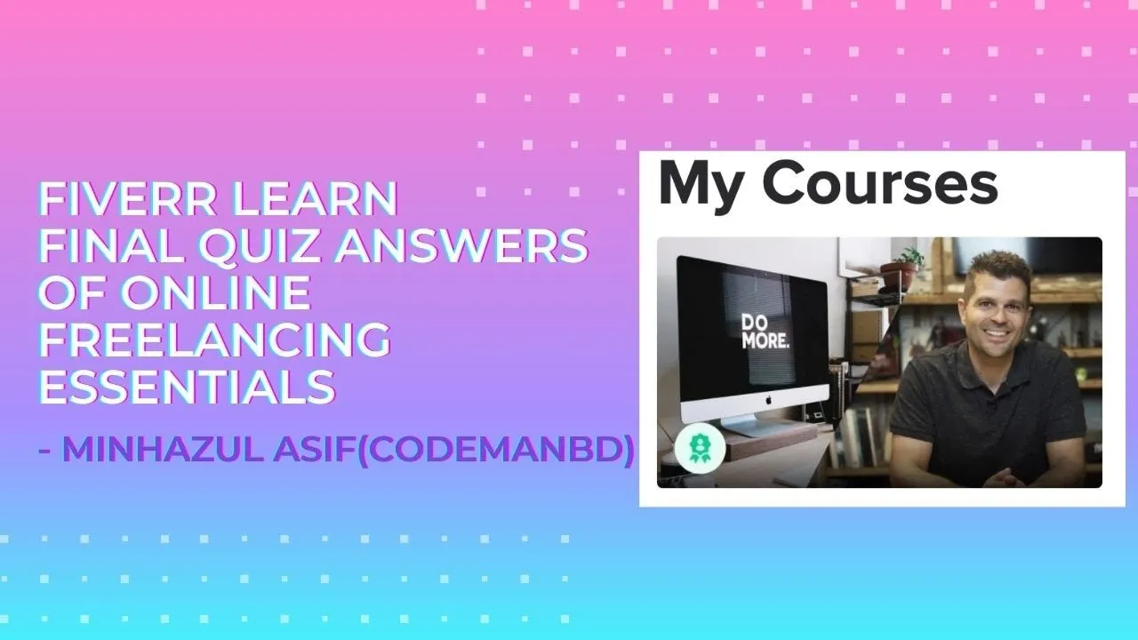 Fiverr learn Final quiz answers of Online Freelancing Essentials be a 