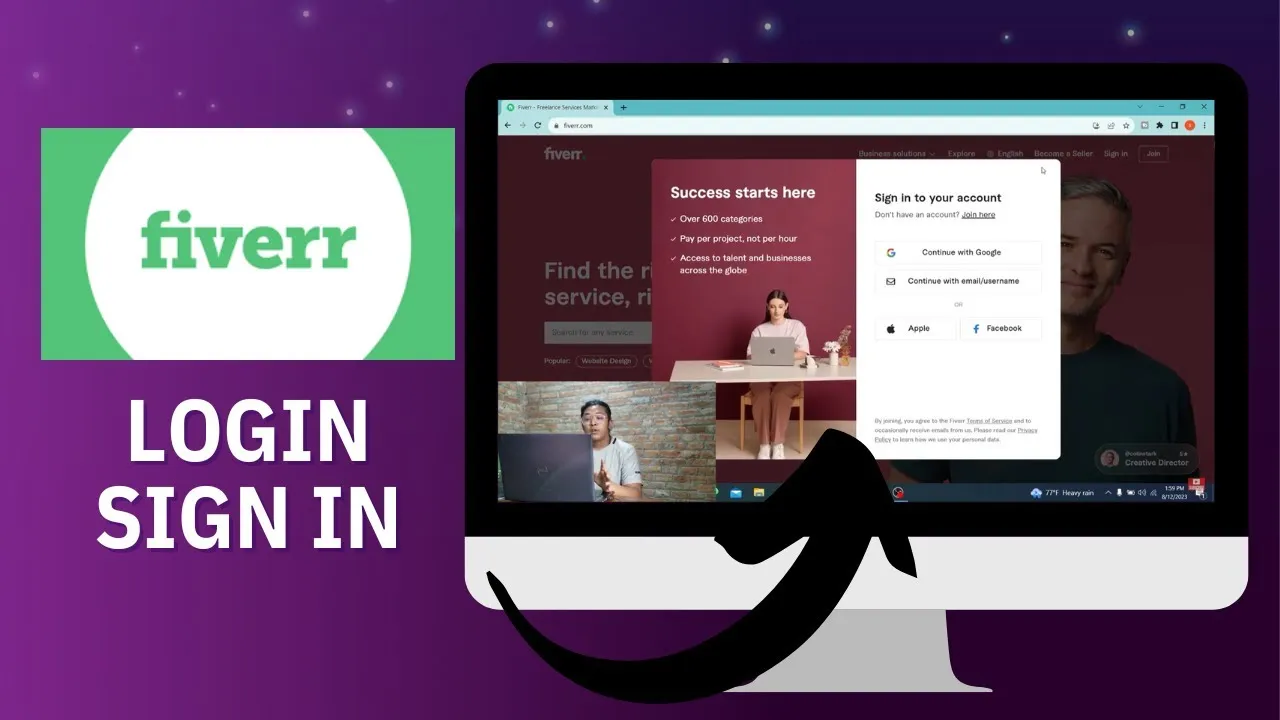 How to Login to Fiverr Account Fiverr Sign In 2023 YouTube