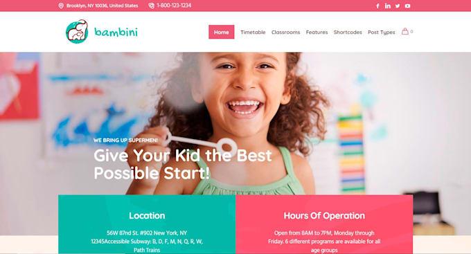 Professional Kindergarten, Preschool, and Daycare Website Design