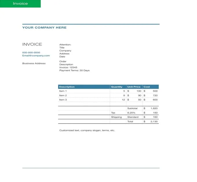 Create a professional invoice or billing statement by Shiftinggears 