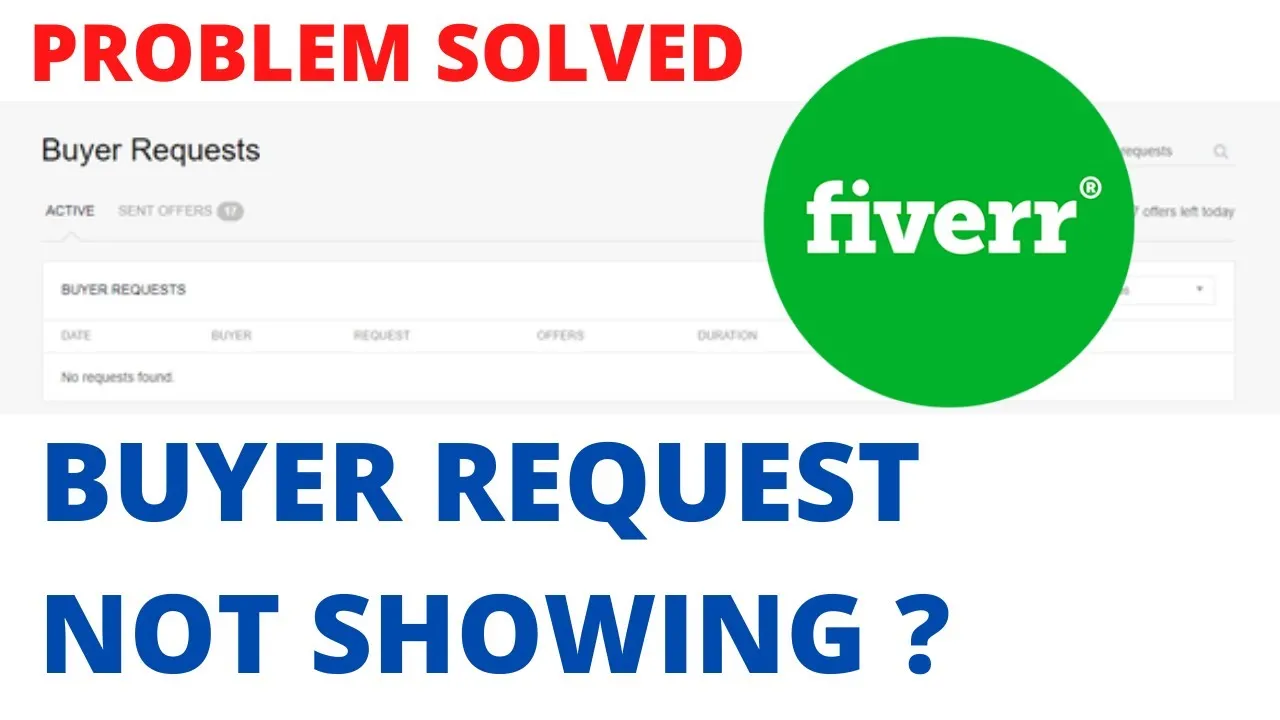 Why Buyer Request Not Showing on Fiverr?