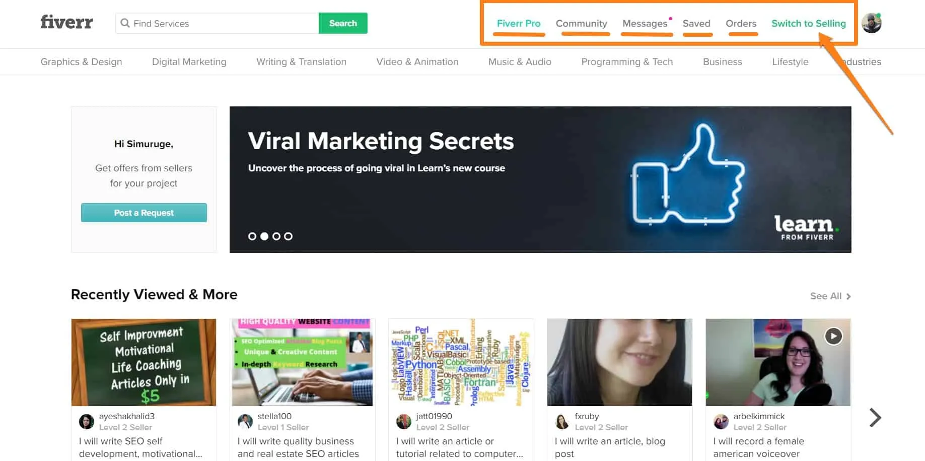 What is switch to selling on Fiverr 3 Things To Know